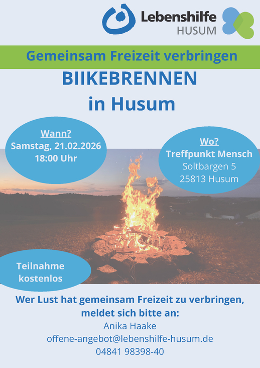 Gemeinsam Freizeit verbringen: Biikebrennen